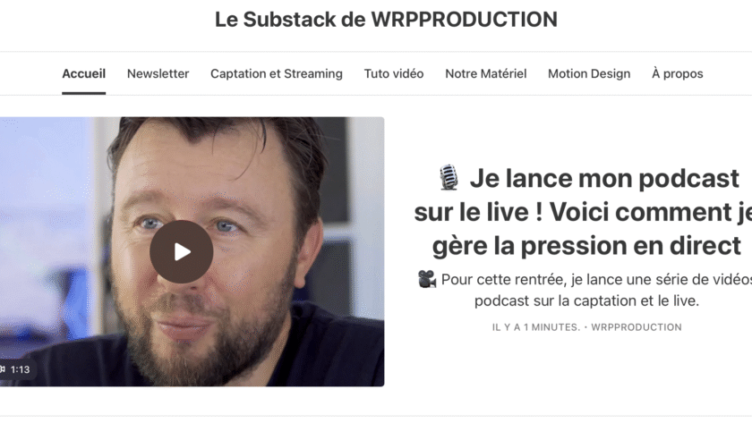 substack wrpproduction🎥 Pourquoi j’ai lancé une newsletter sur Substack (et pourquoi vous devriez la suivre) - WRP Production