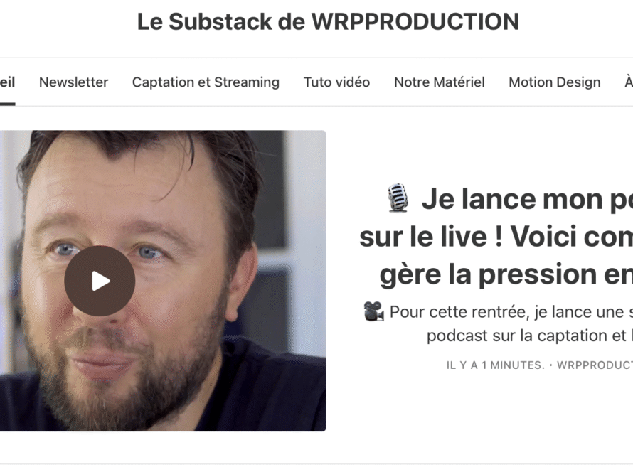 substack wrpproduction🎥 Pourquoi j’ai lancé une newsletter sur Substack (et pourquoi vous devriez la suivre) - WRP Production