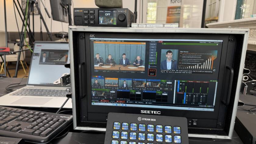 conférence fortil captation webinaire paris wrpproductionPoint annuel Fortil avec velotypie et streaming live – Une production complète signée WRP Production - WRP Production