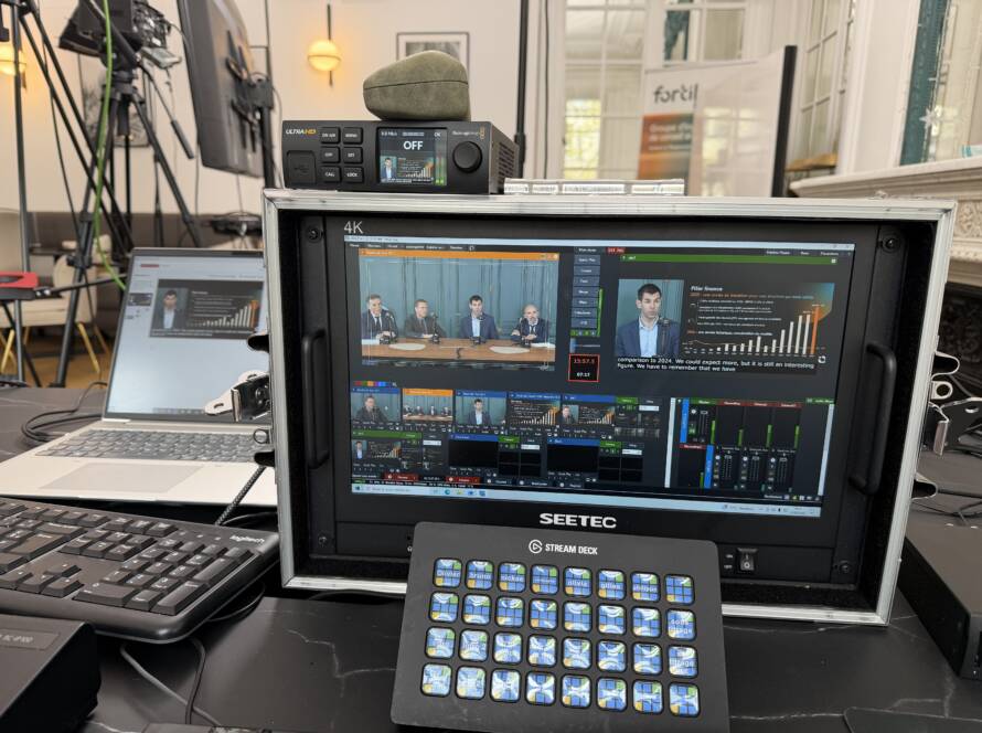conférence fortil captation webinaire paris wrpproductionPoint annuel Fortil avec velotypie et streaming live – Une production complète signée WRP Production - WRP Production